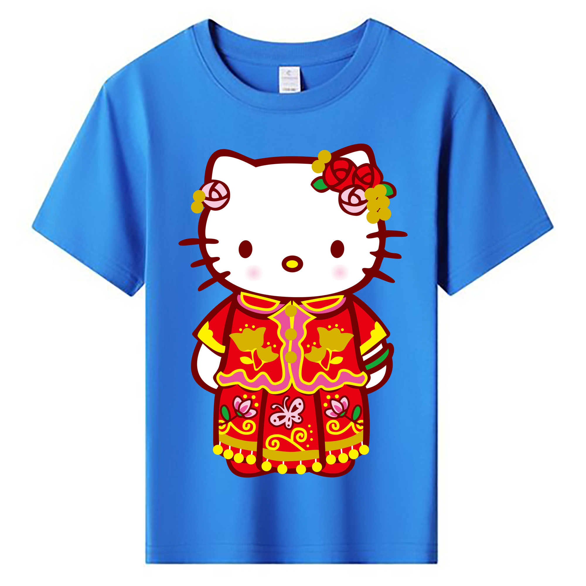 （画像用） Hello Kitty ハローキティ 綿100％キッズTシャツ（フロントプリント）